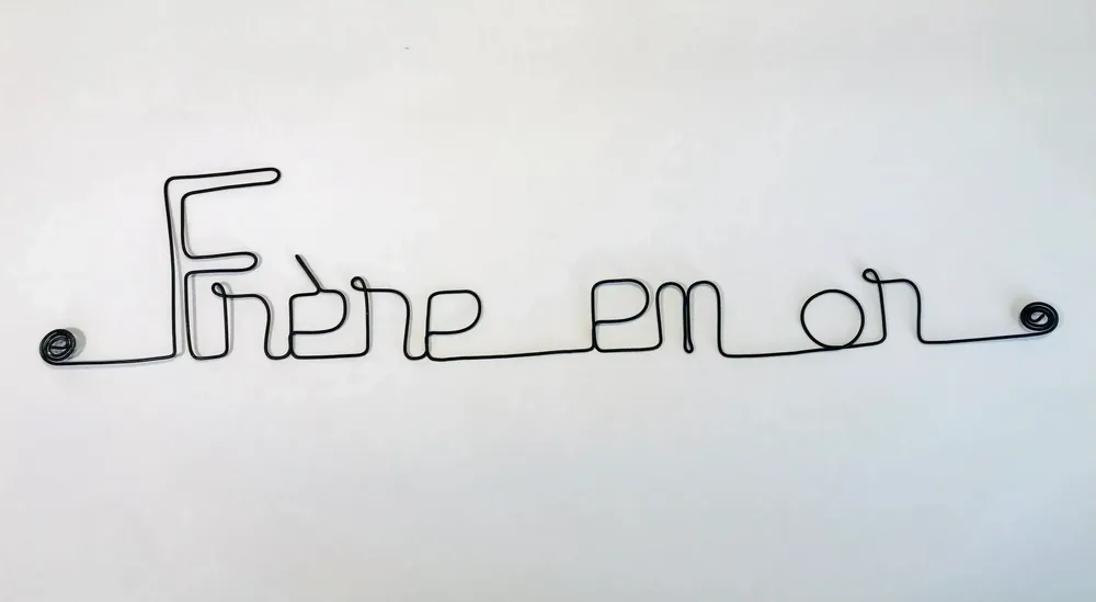 Autres décorations murales - Décoration Murale en Fil de Fer "Frère en or" - BIJOUX DE MUR