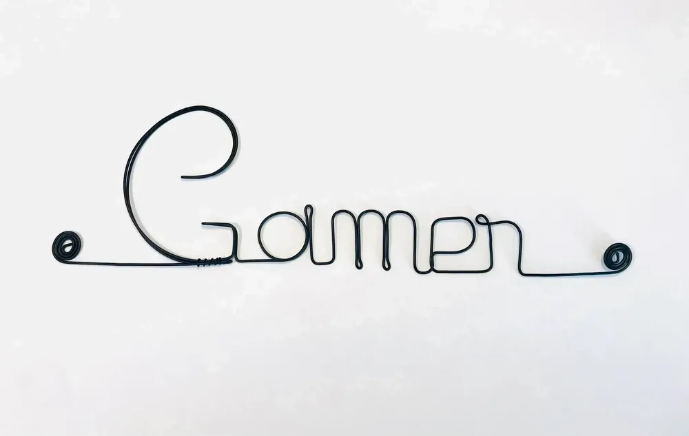 Objets déco enfant - Décoration Murale en Fil de Fer "Gamer" - à punaiser - BIJOUX DE MUR