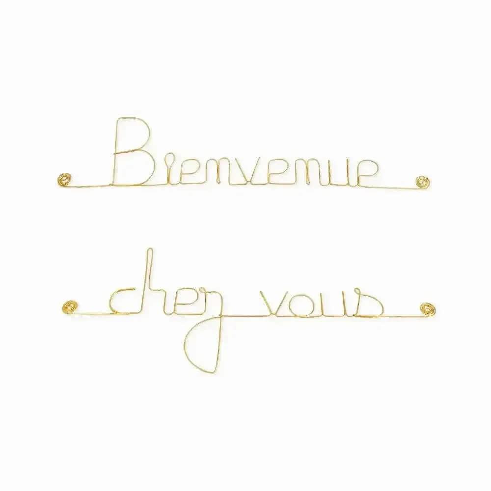 Other wall decoration - Welcome Home Gold Brass Wall Decor - BIJOUX DE MUR