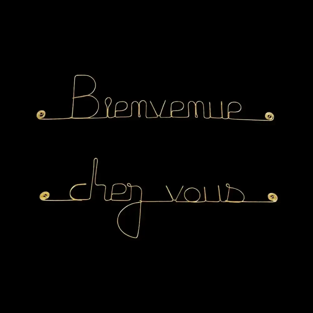 Other wall decoration - Welcome Home Gold Brass Wall Decor - BIJOUX DE MUR