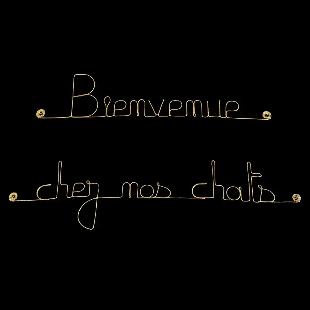 Other wall decoration - Welcome to our cats gold-plated brass wall decoration - BIJOUX DE MUR