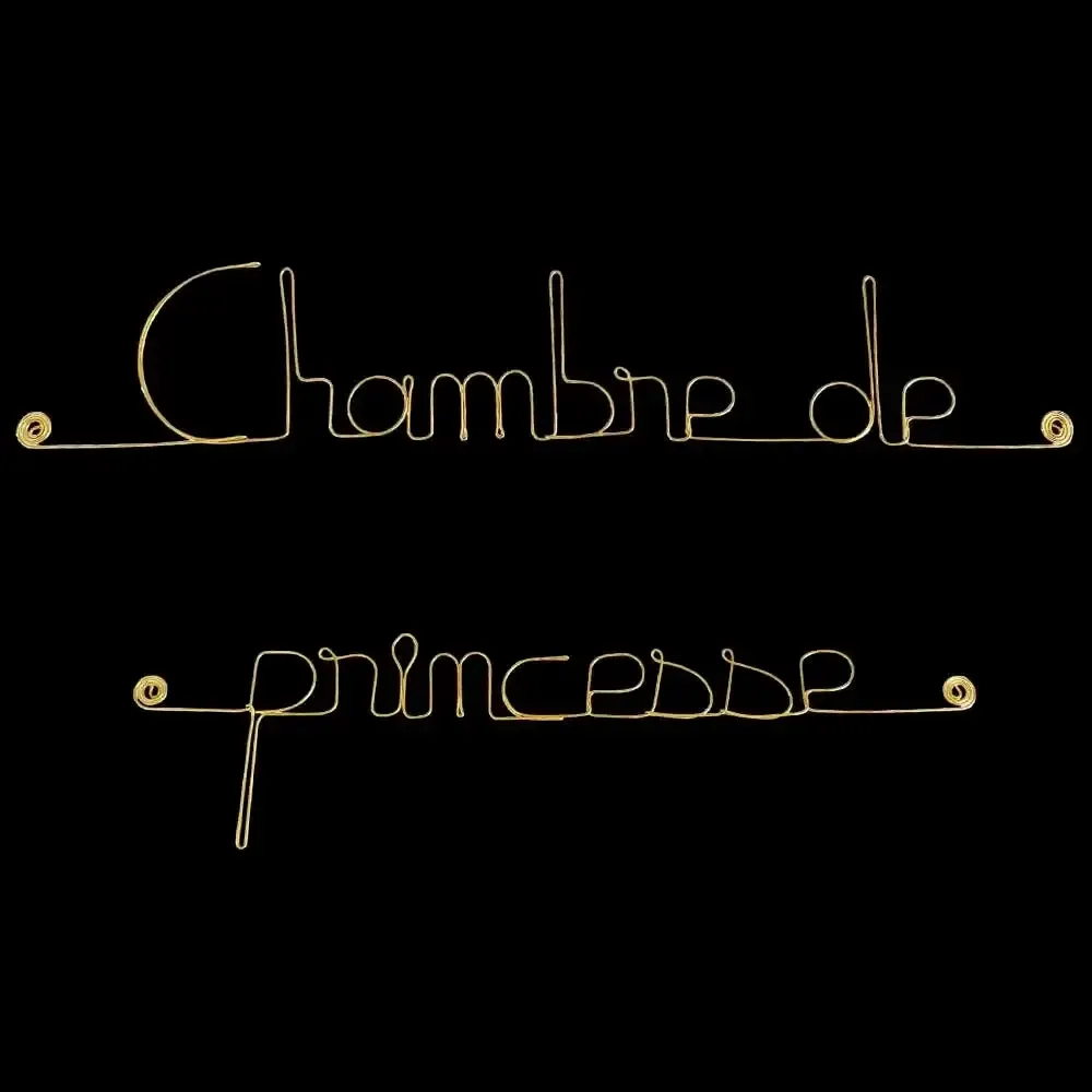 Autres décorations murales - Décoration Murale en Laiton Doré : " Chambre de princesse " - BIJOUX DE MUR