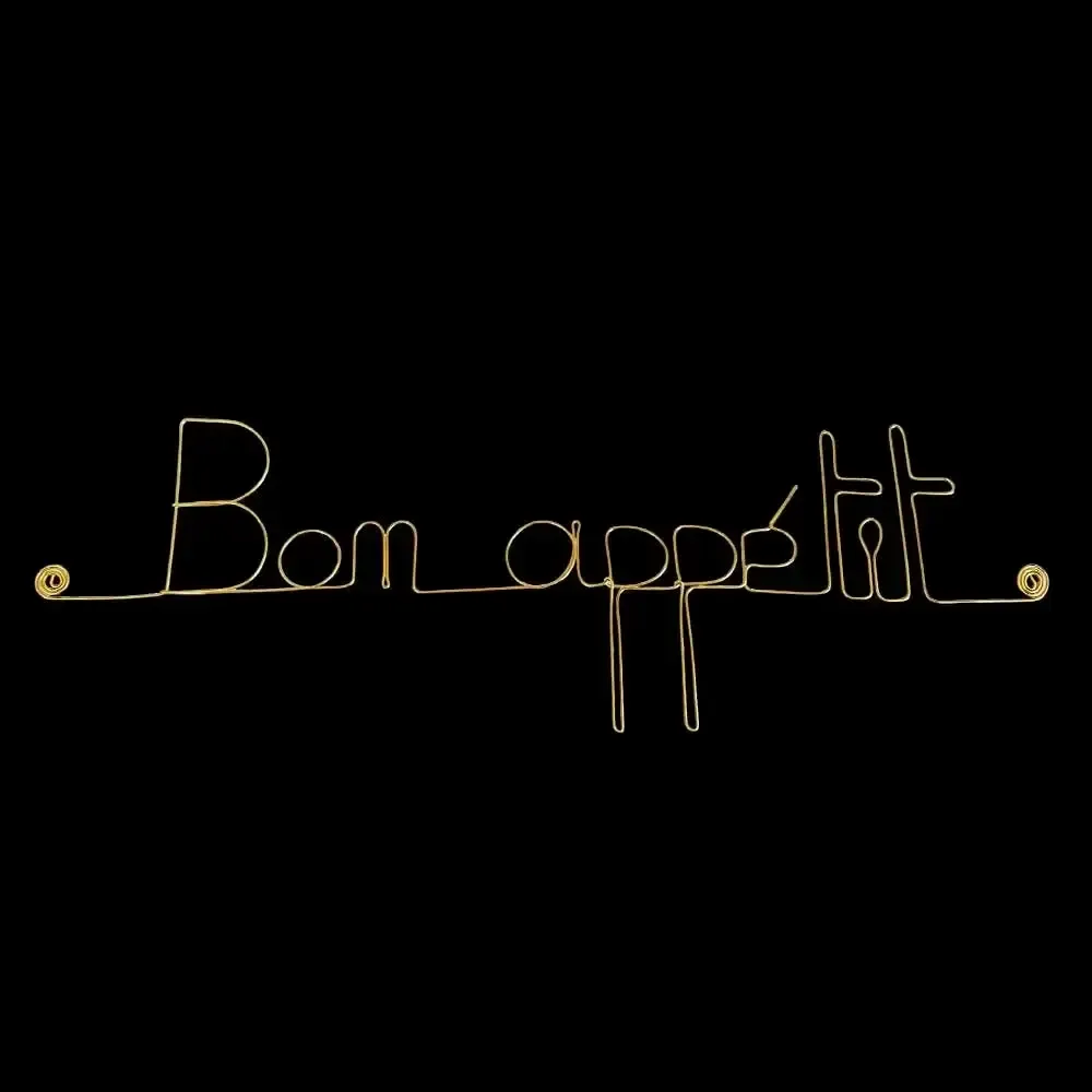 Other wall decoration - Gold Brass Kitchen Wall Decor "Bon Appétit" - BIJOUX DE MUR