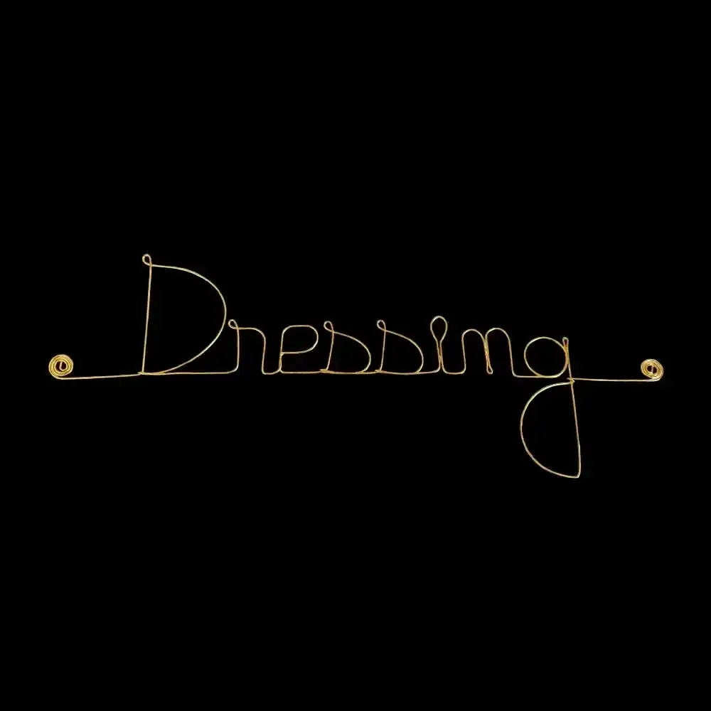Other wall decoration - Gold Brass Wall Decor - "Dressing Room" Door Sign - BIJOUX DE MUR