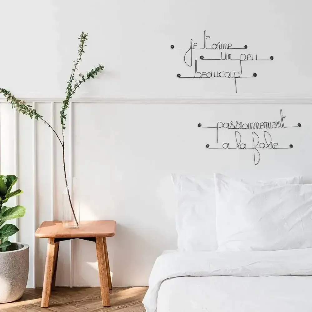 Autres décorations murales - Décoration Murale sur le thème de l'Amour - "Je t'aime, ..." - BIJOUX DE MUR