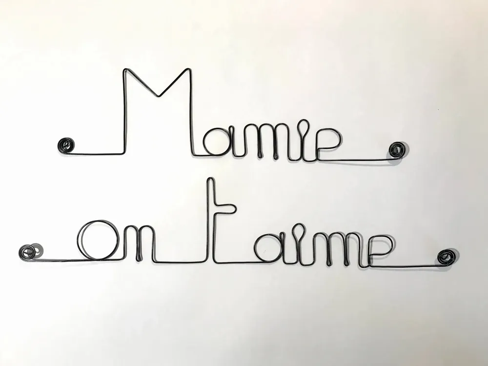 Other wall decoration - Grandmothers' Day "Grandma, we love you" - in Wire - BIJOUX DE MUR