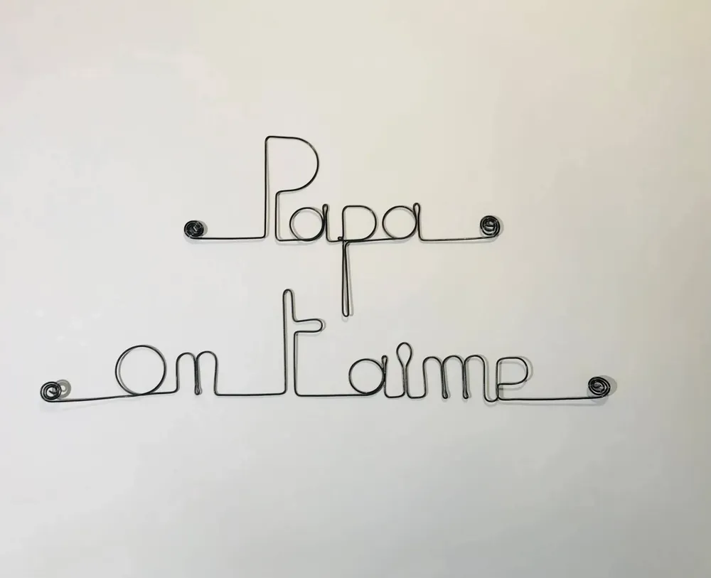 Other wall decoration - Father's Day "Dad we love you" - in Wire - BIJOUX DE MUR