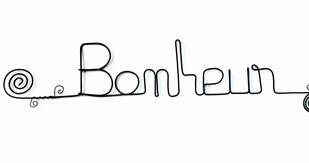 Autres décorations murales - Fleur de Ginkgo - "Bonheur" - Décoration murale fil de fer - BIJOUX DE MUR