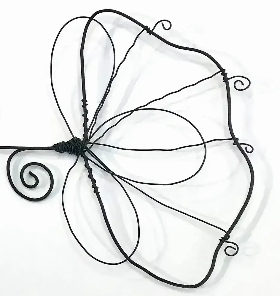 Autres décorations murales - Fleur de Ginkgo - "Namaste" - Décoration murale fil de fer - BIJOUX DE MUR