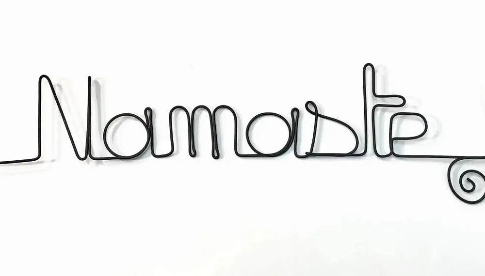 Autres décorations murales - Fleur de Ginkgo - "Namaste" - Décoration murale fil de fer - BIJOUX DE MUR