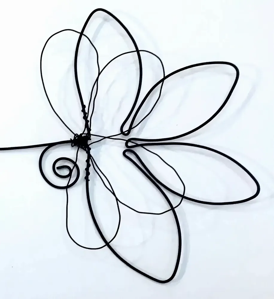 Autres décorations murales - Fleur de Lotus - "Bonheur" - Décoration murale en fil de fer - BIJOUX DE MUR