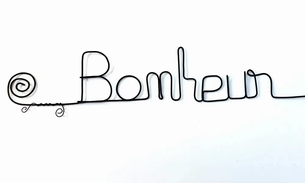 Autres décorations murales - Fleur de Lotus - "Bonheur" - Décoration murale en fil de fer - BIJOUX DE MUR