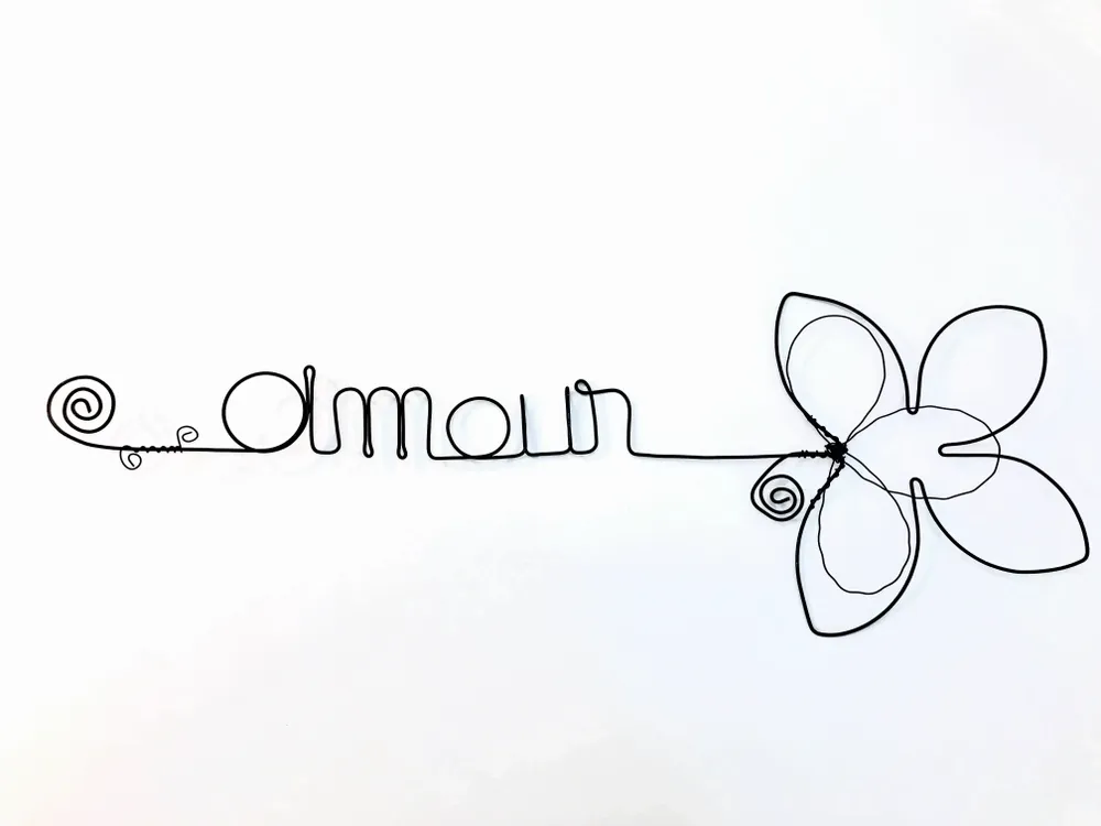 Other wall decoration - Fleur de Lotus - "Amour" - Décoration murale en fil de fer - BIJOUX DE MUR