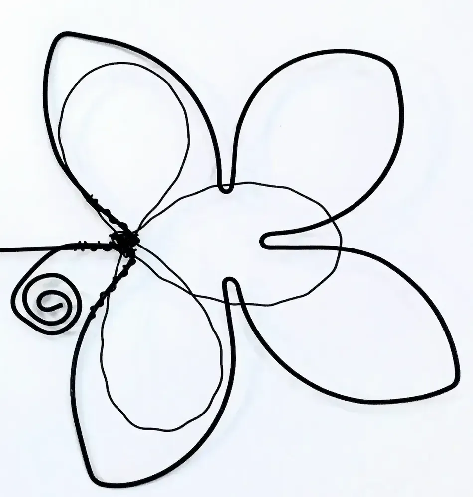 Other wall decoration - Fleur de Lotus - "Amour" - Décoration murale en fil de fer - BIJOUX DE MUR