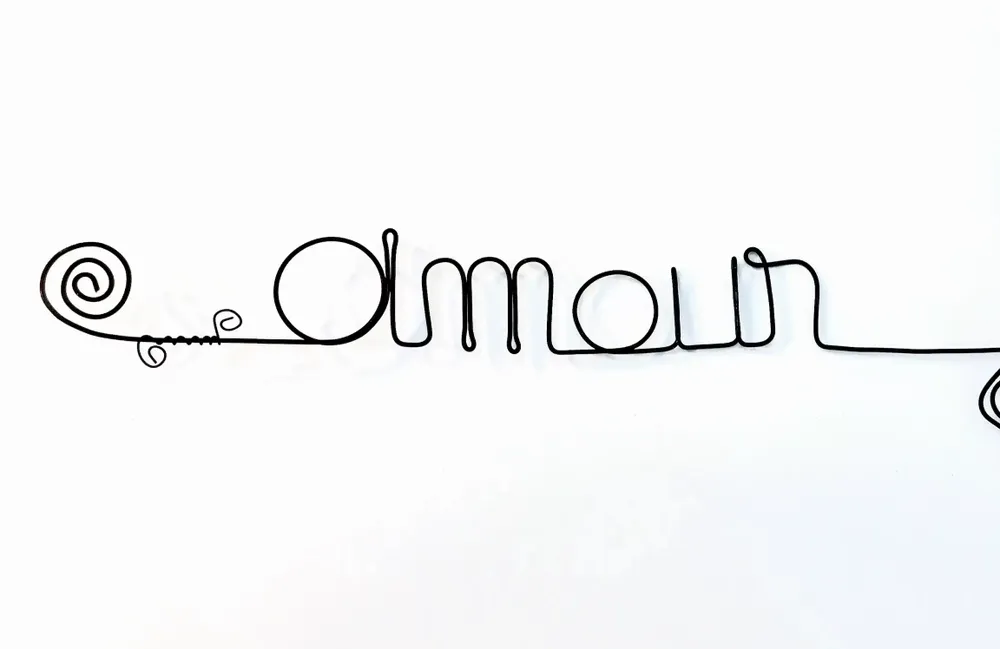 Other wall decoration - Fleur de Lotus - "Amour" - Décoration murale en fil de fer - BIJOUX DE MUR