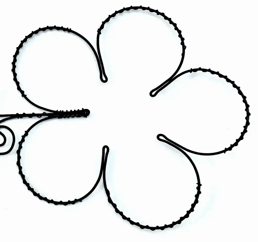 Autres décorations murales - Fleur de Pâquerette "Bienvenue" - Décoration murale fil fer - BIJOUX DE MUR