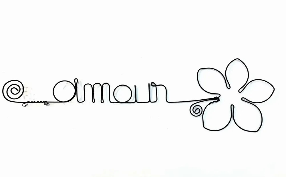 Other wall decoration - Daisy Flower - "Love" - ​​Wire Wall Decoration - BIJOUX DE MUR