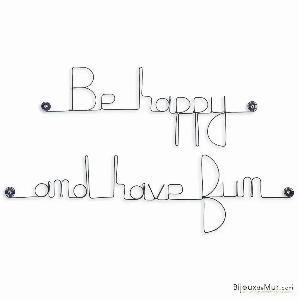Other wall decoration - Decorative wall letter "Be happy and have fun" - BIJOUX DE MUR