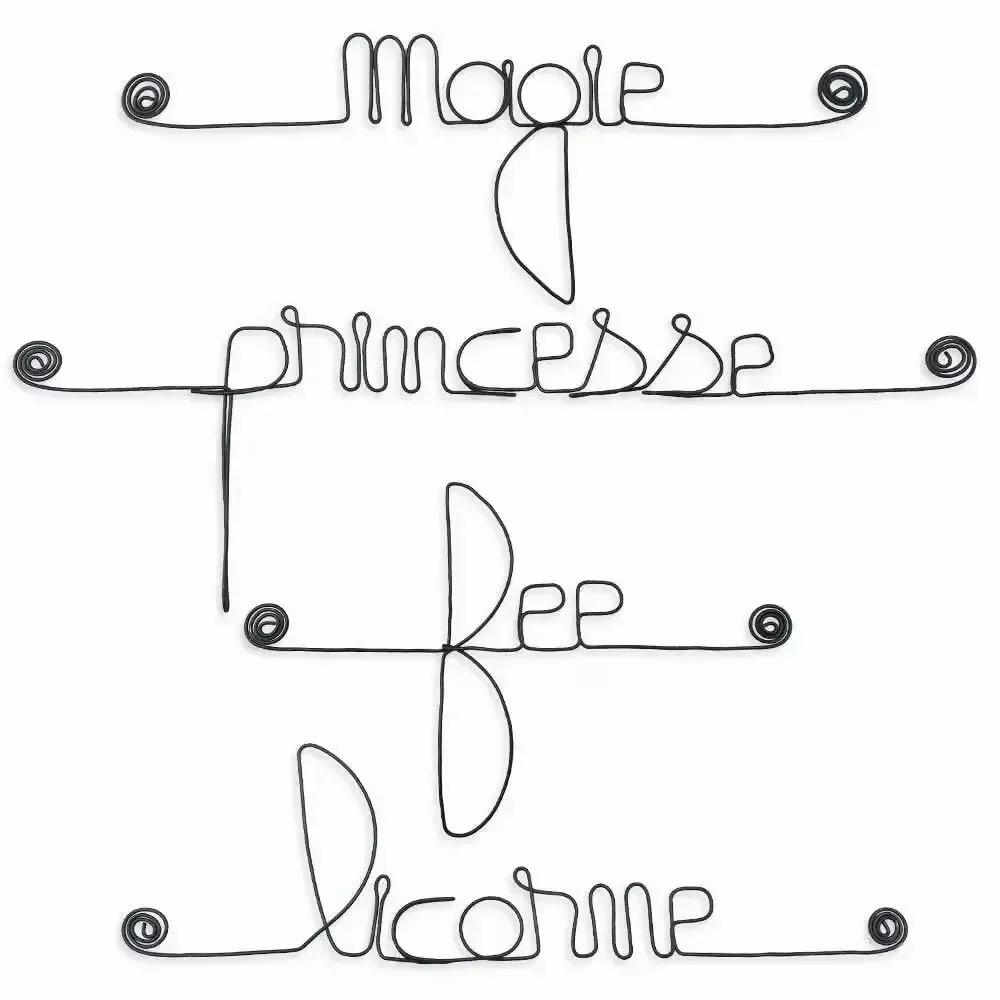 Other wall decoration - Set of small wire messages - FAIRY - BIJOUX DE MUR