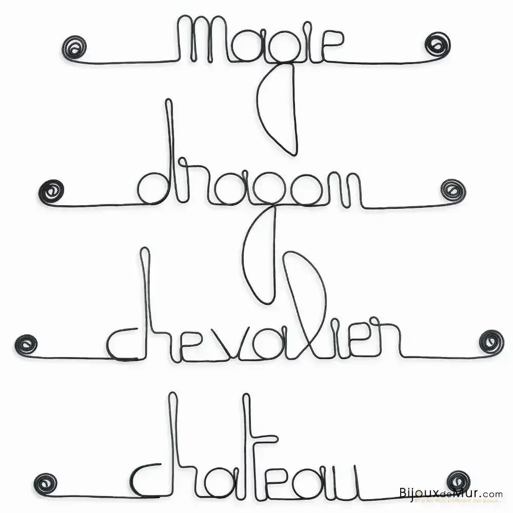 Other wall decoration - Set of small wire messages - BOY - BIJOUX DE MUR