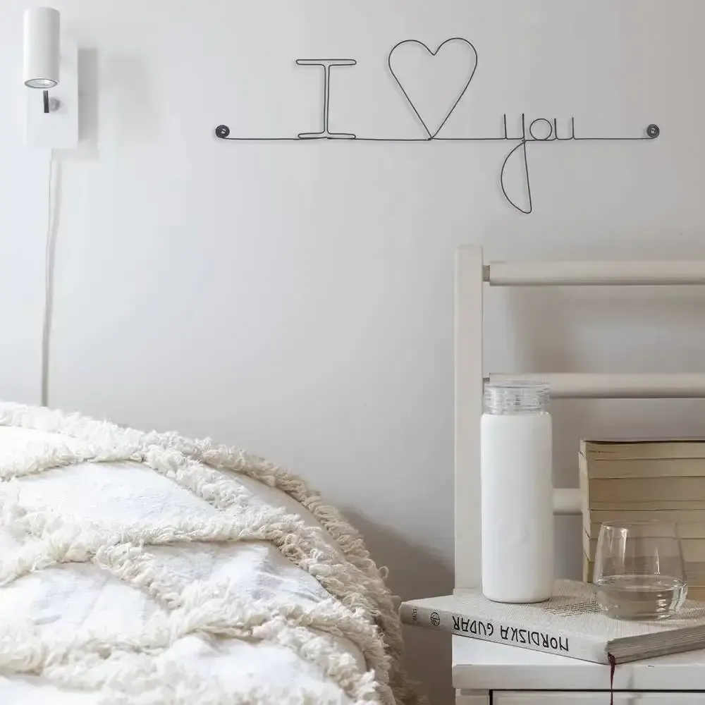 Autres décorations murales - Message d'amour : I love you - Saint Valentin - Mariage - BIJOUX DE MUR