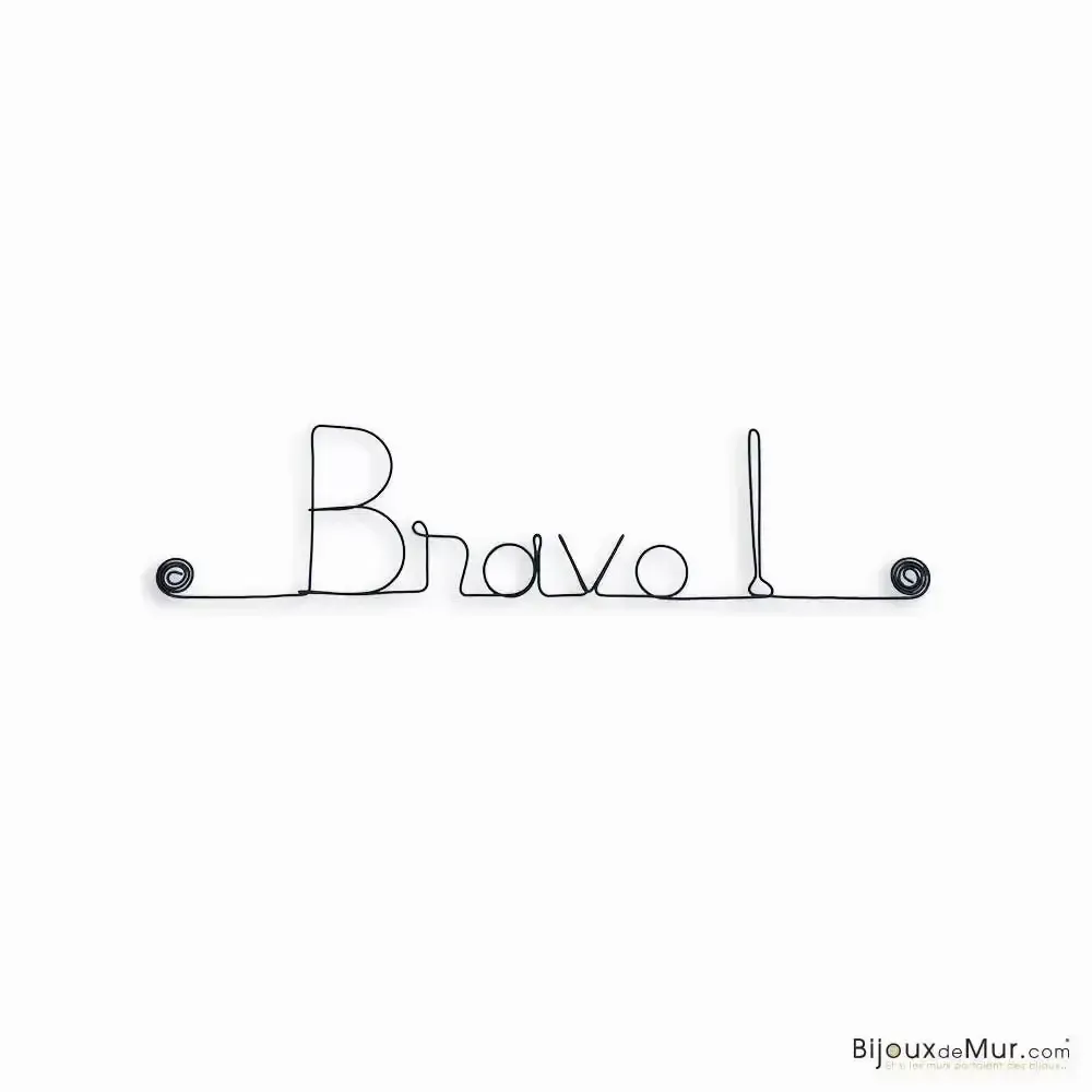 Other wall decoration - Wire message "Bravo!" - Wall decoration - BIJOUX DE MUR