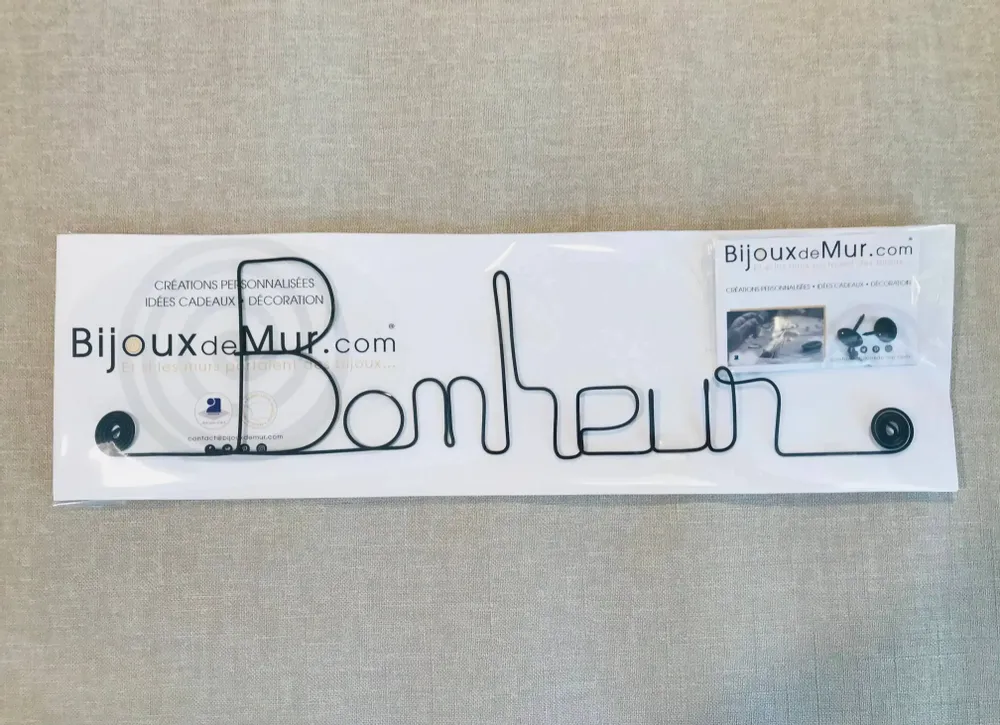 Other wall decoration - Wire Deco Word - Happiness - BIJOUX DE MUR