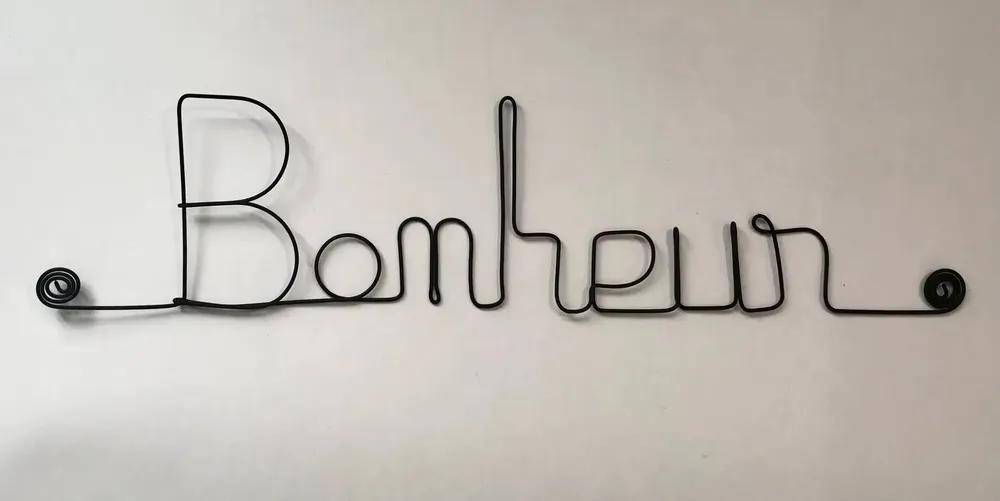 Other wall decoration - Wire Deco Word - Happiness - BIJOUX DE MUR