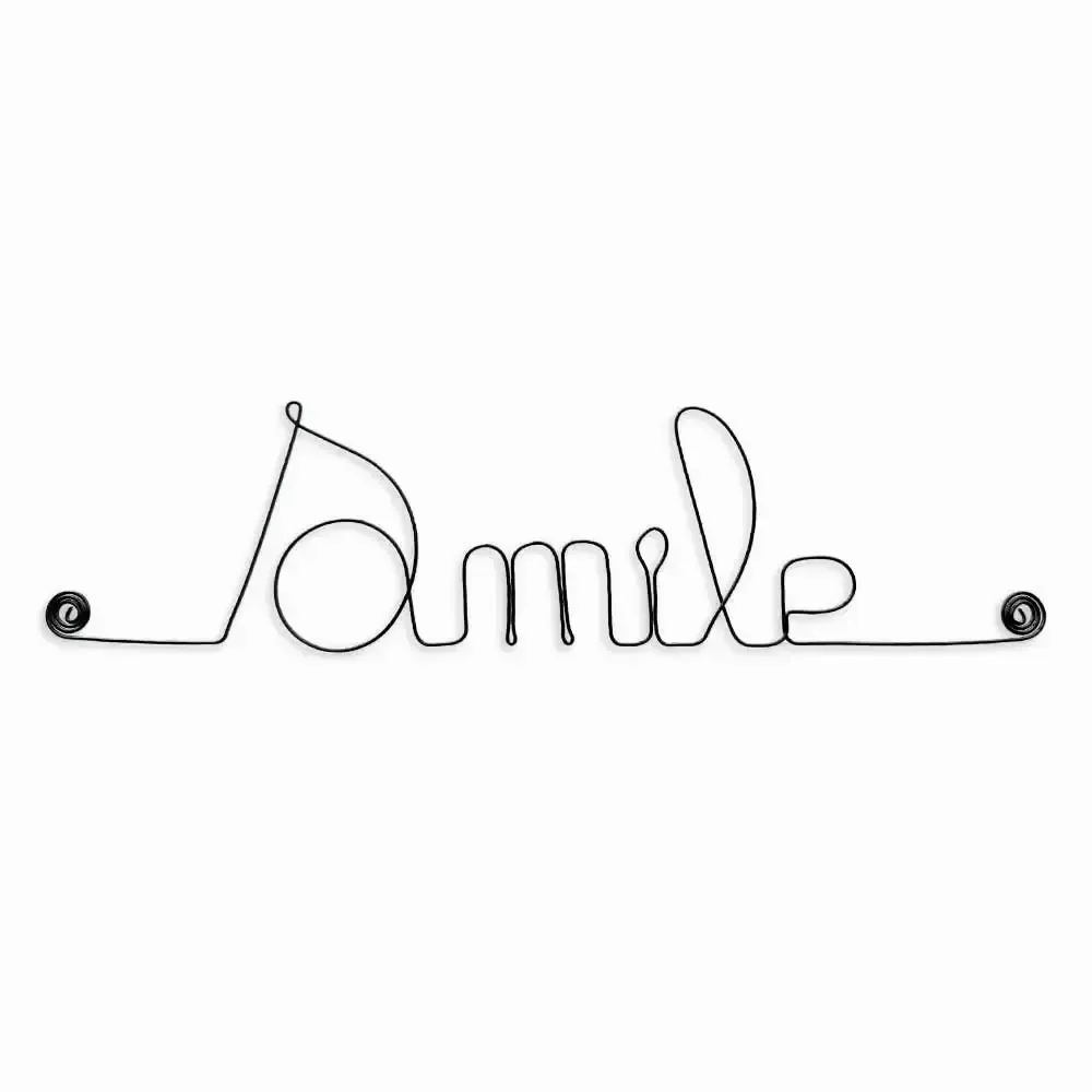 Other wall decoration - Wire word "Smile" - BIJOUX DE MUR
