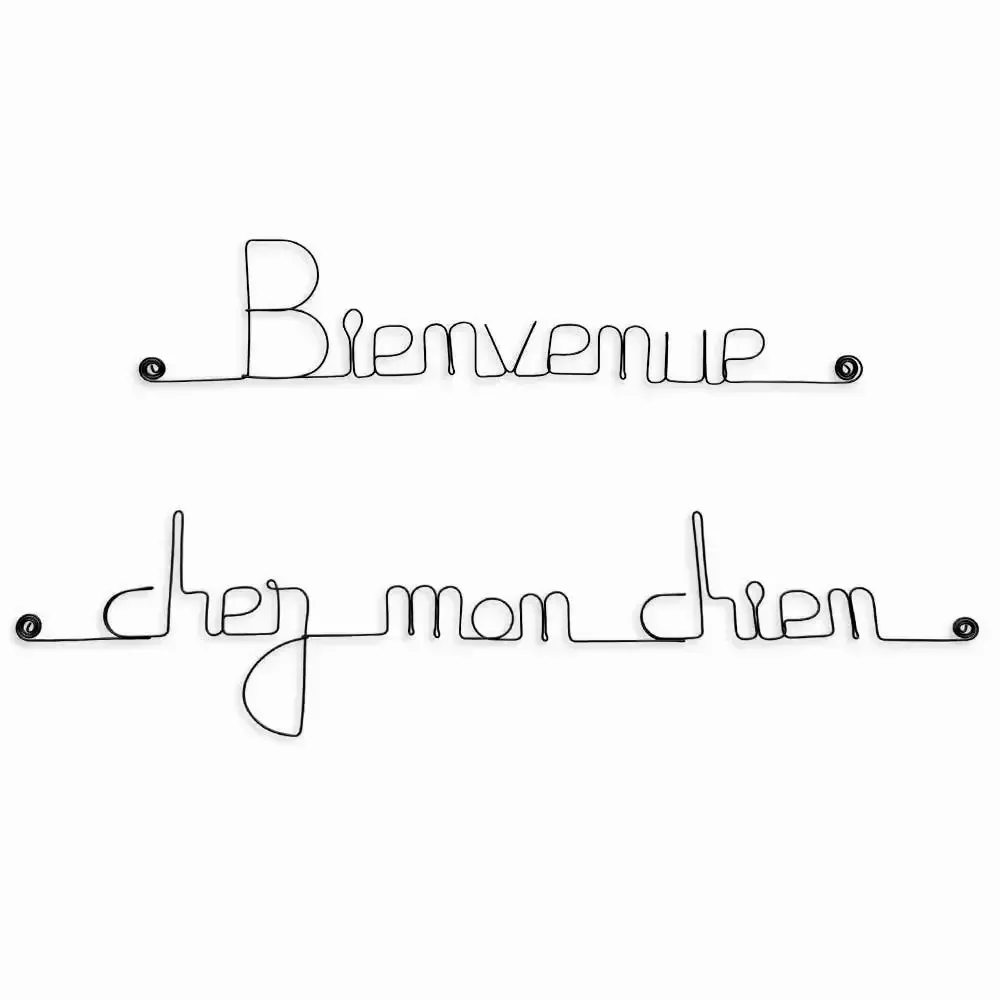 Autres décorations murales - Mot en métal " Bienvenue chez mon chien " - BIJOUX DE MUR