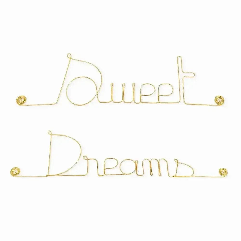Autres décorations murales - Mot en Laiton Doré : " Sweet dreams " - Décoration Murale - BIJOUX DE MUR