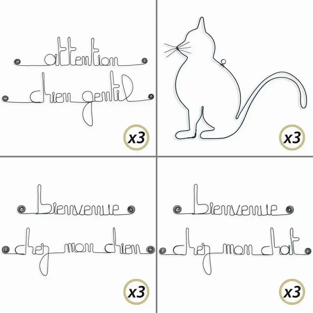 Autres décorations murales - PACK IMPLANTATION 10% OFF : Chat/Chien - BIJOUX DE MUR