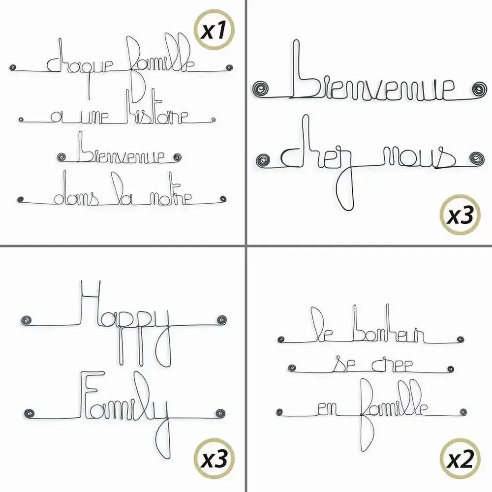 Autres décorations murales - Pack Implantation 10% OFF : Famille - BIJOUX DE MUR