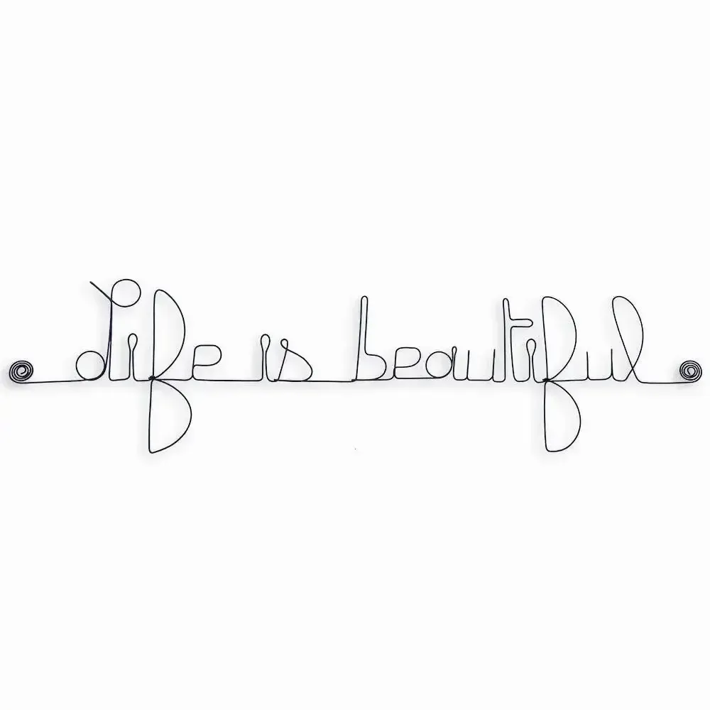 Autres décorations murales - Phrase murale " Life is beautiful " - BIJOUX DE MUR