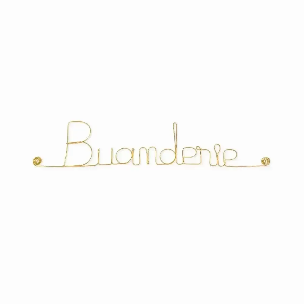 Other wall decoration - Gold Brass Wire Door Sign "Laundry Room" - Decoration - BIJOUX DE MUR