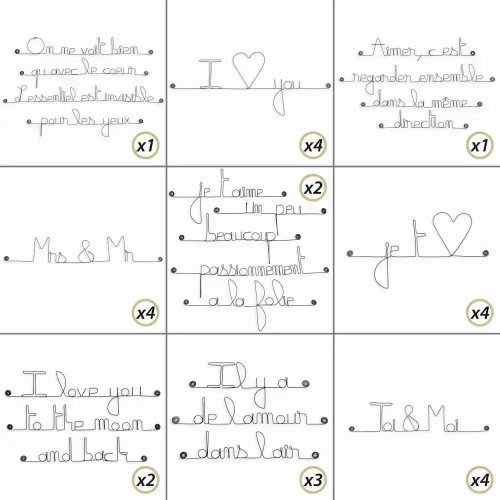 Other wall decoration - Super Pack implantation 15% off : Déco "Amour" - BIJOUX DE MUR