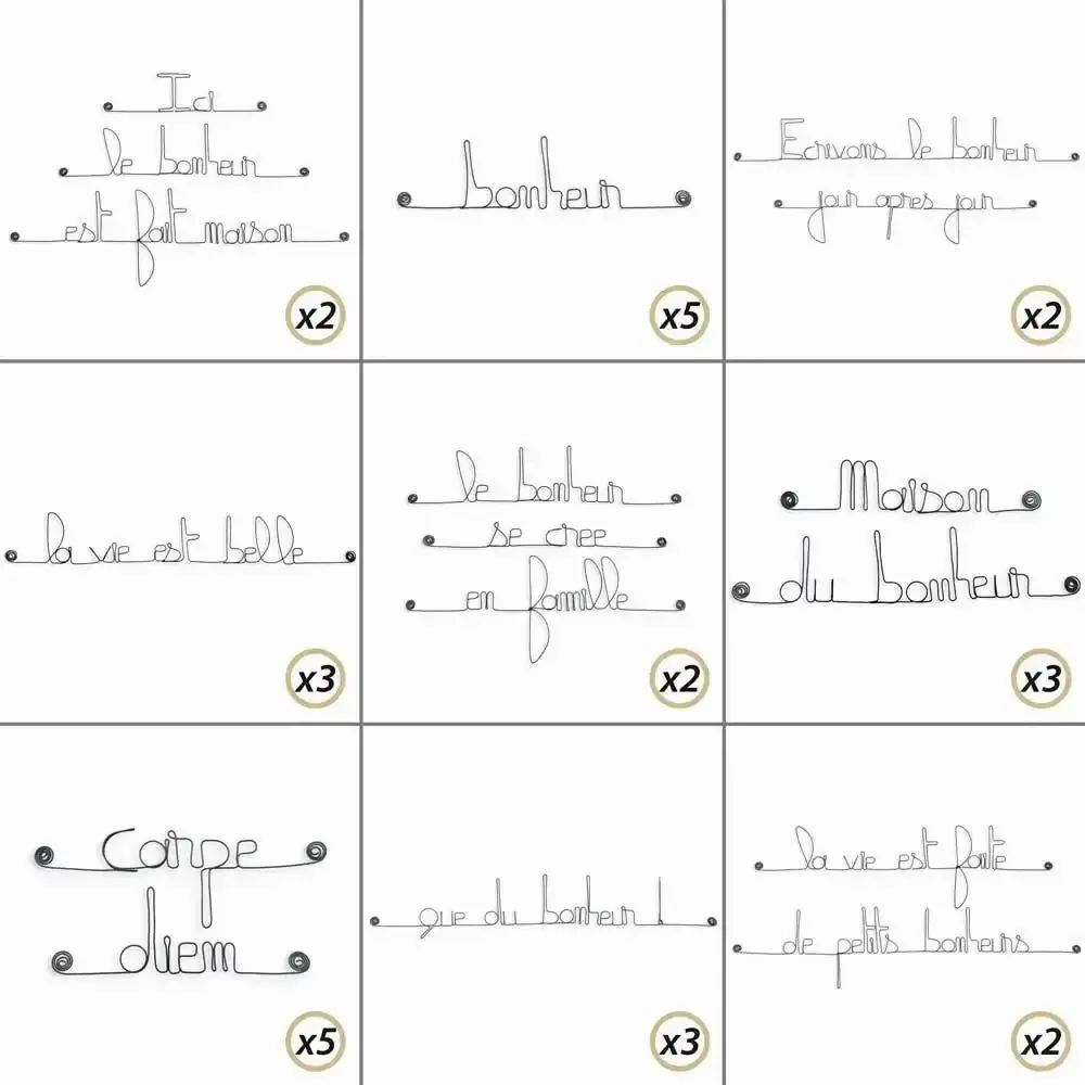 Other wall decoration - Super Pack implementation 15% off: "Happiness" decoration - BIJOUX DE MUR