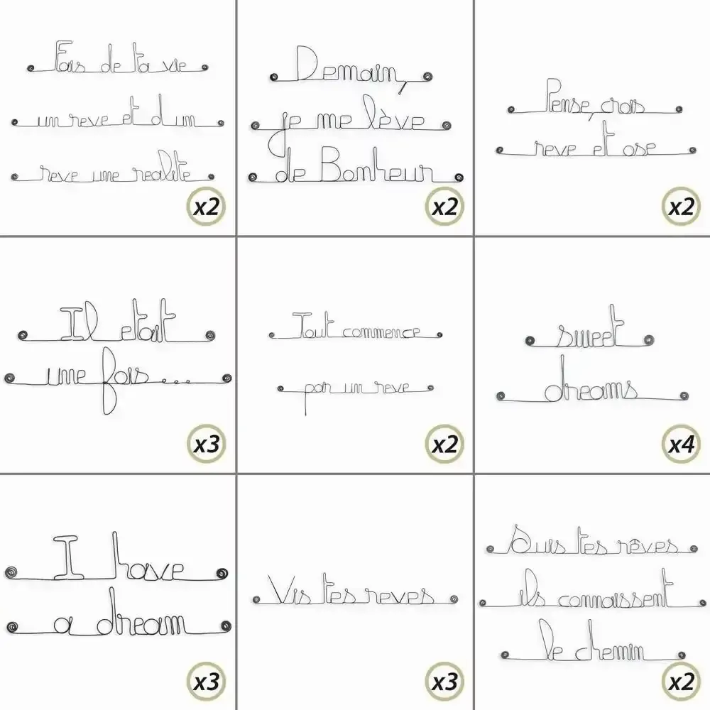 Autres décorations murales - Super Pack implantation 15% off : Déco "Rêves" - BIJOUX DE MUR