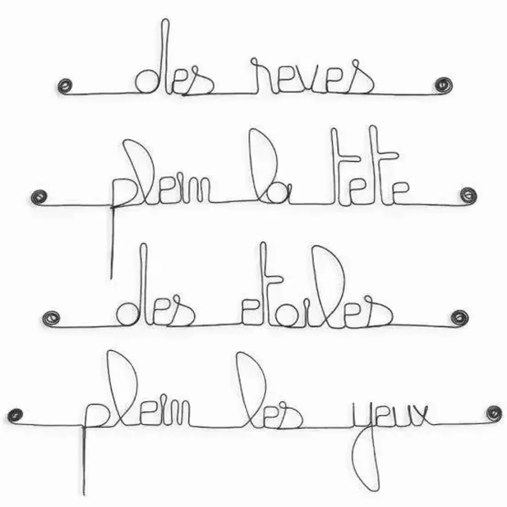 Other wall decoration - Wire Wall Writings - Dream Bedroom Decor - BIJOUX DE MUR