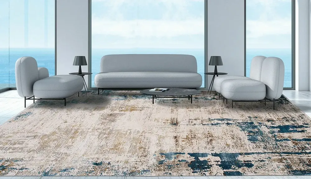 Tapis contemporains - 8101 BLUE - PASSION DU TAPIS