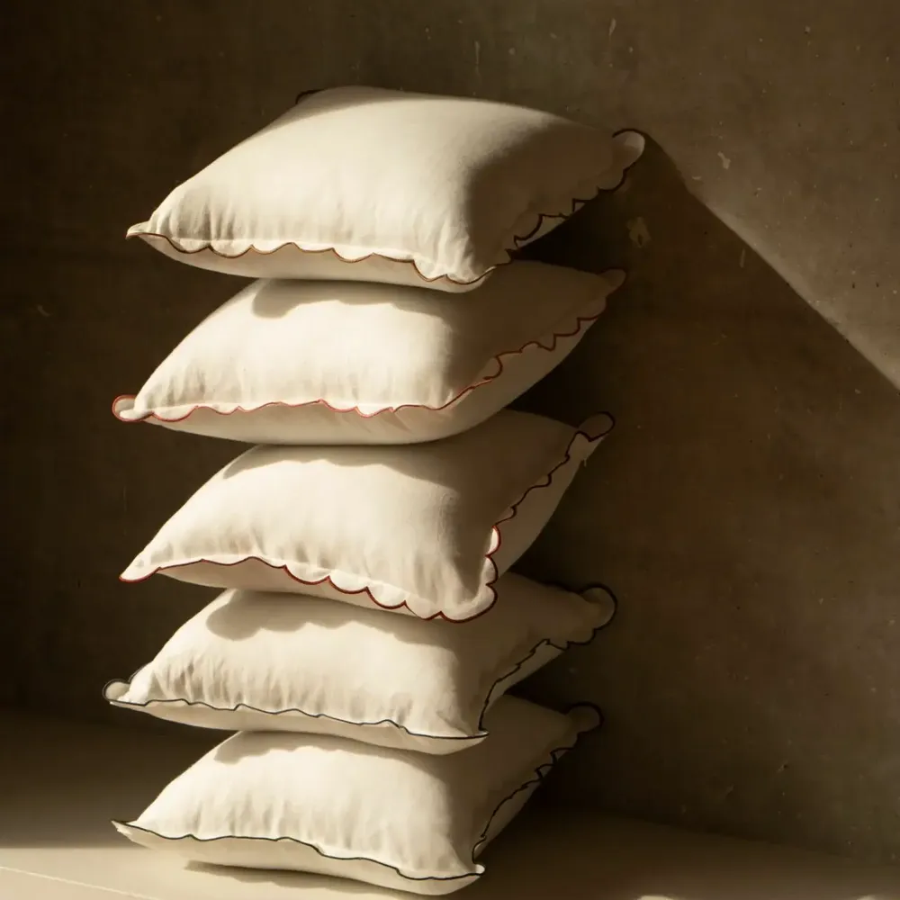 Coussins - Coussins en lin festonnés - TOMÈTE