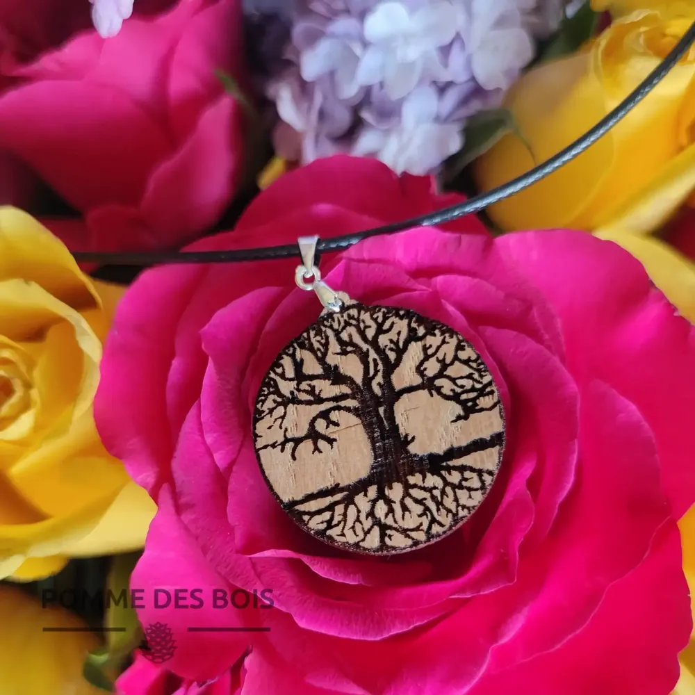 Bijoux - Collier - Arbre de vie (clair) - POMME DES BOIS