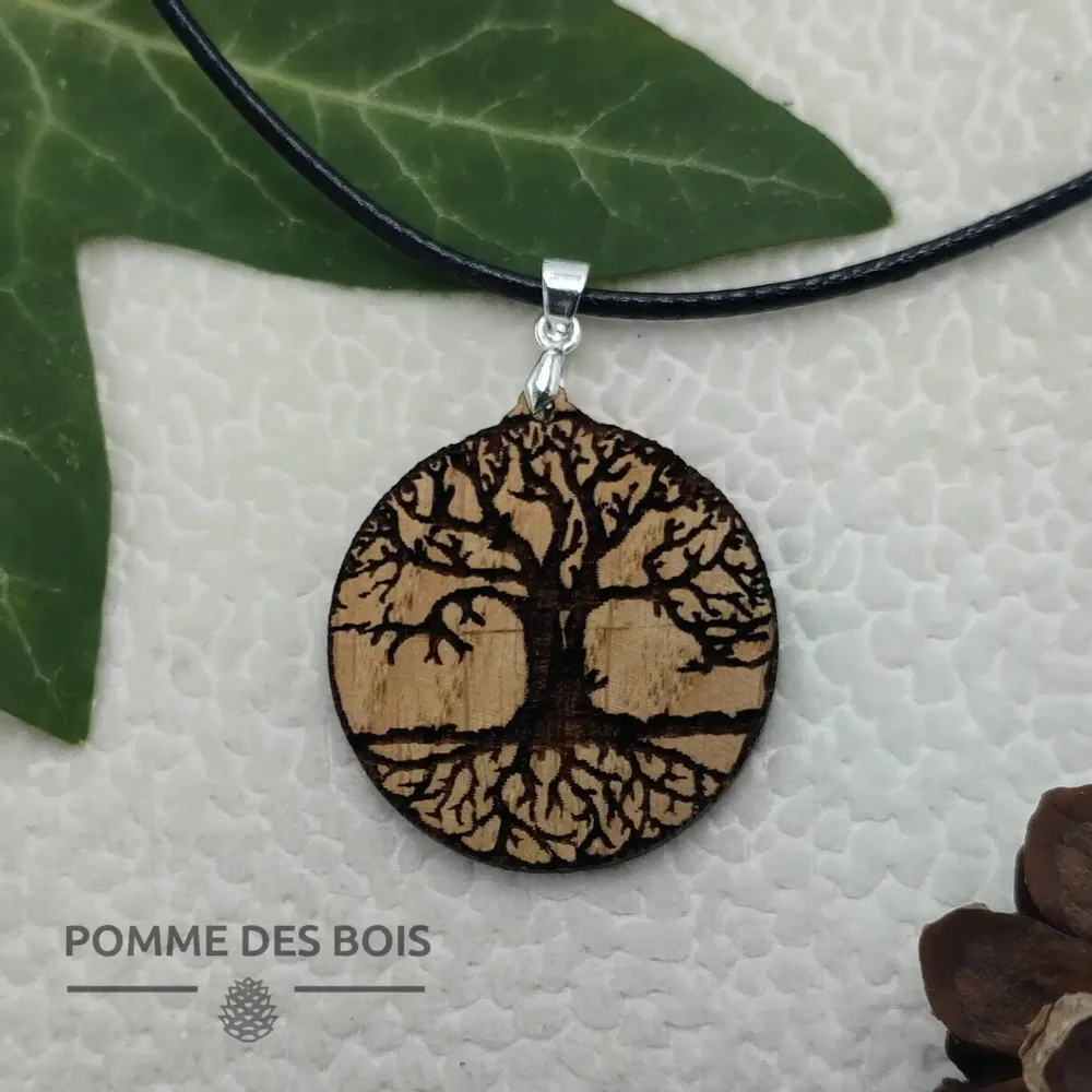 Bijoux - Collier - Arbre de vie (clair) - POMME DES BOIS