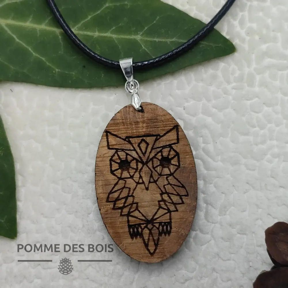 Bijoux - Collier - Hiboux Chouette - POMME DES BOIS
