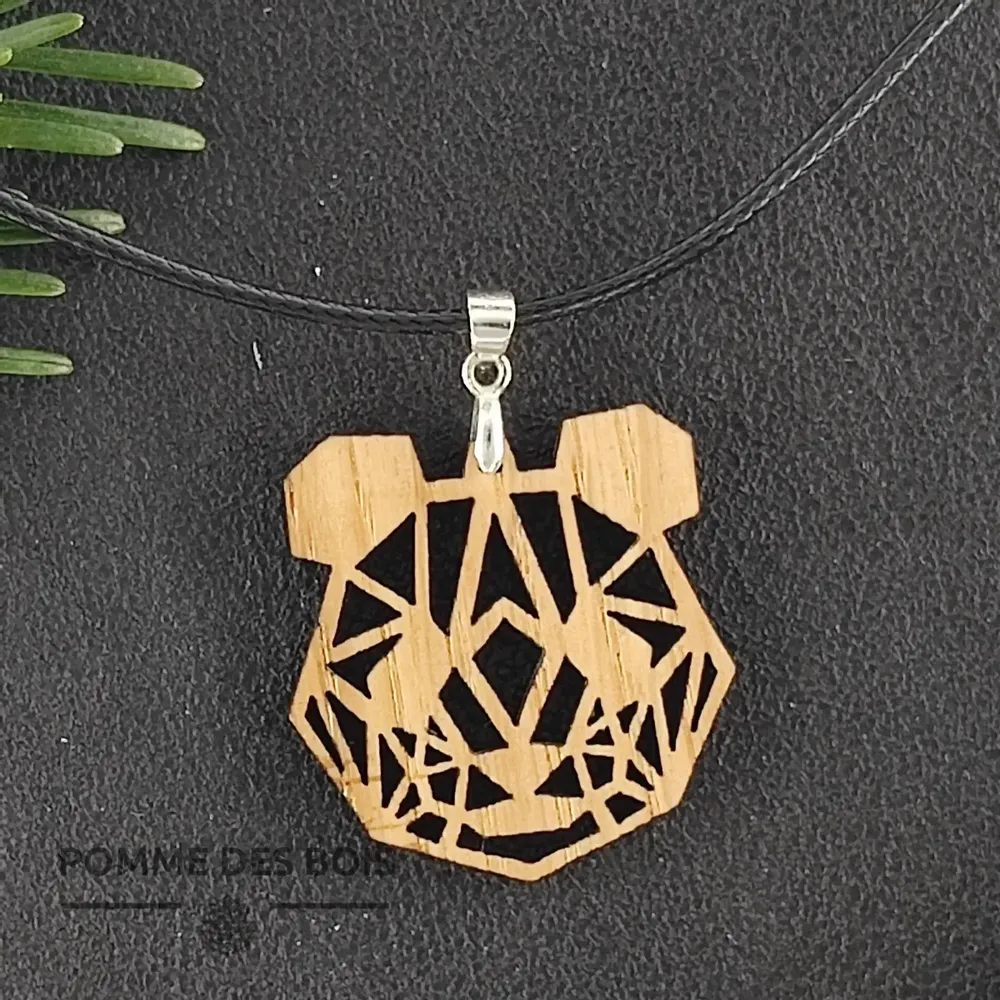 Bijoux - Collier - Ours / Panda - POMME DES BOIS