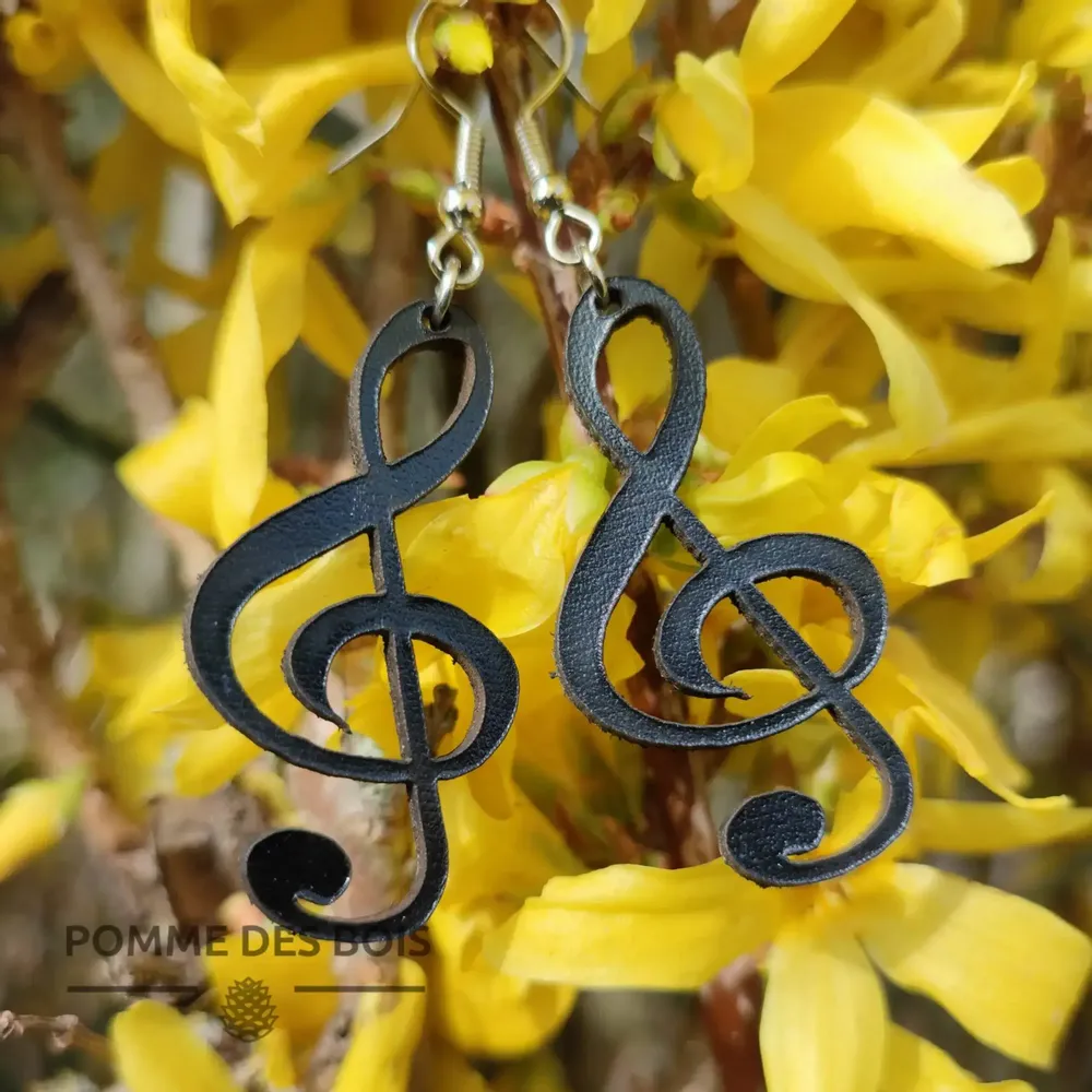Jewelry - Earrings - Clé de sol - POMME DES BOIS