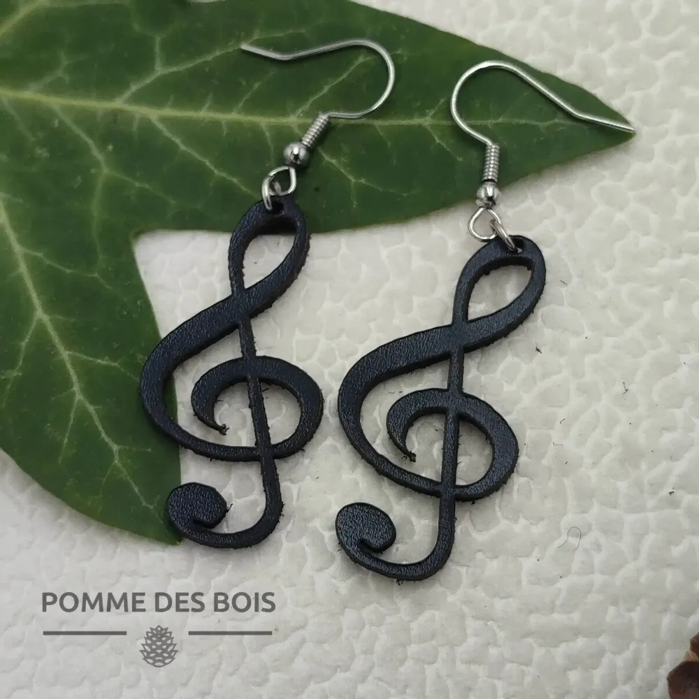 Jewelry - Earrings - Clé de sol - POMME DES BOIS