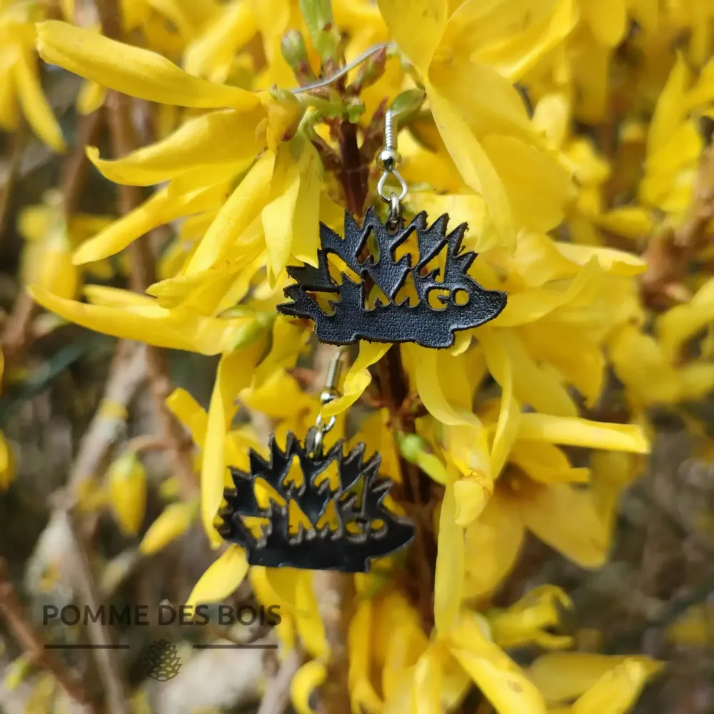 Bijoux - Boucles d'oreilles - Hérisson - POMME DES BOIS