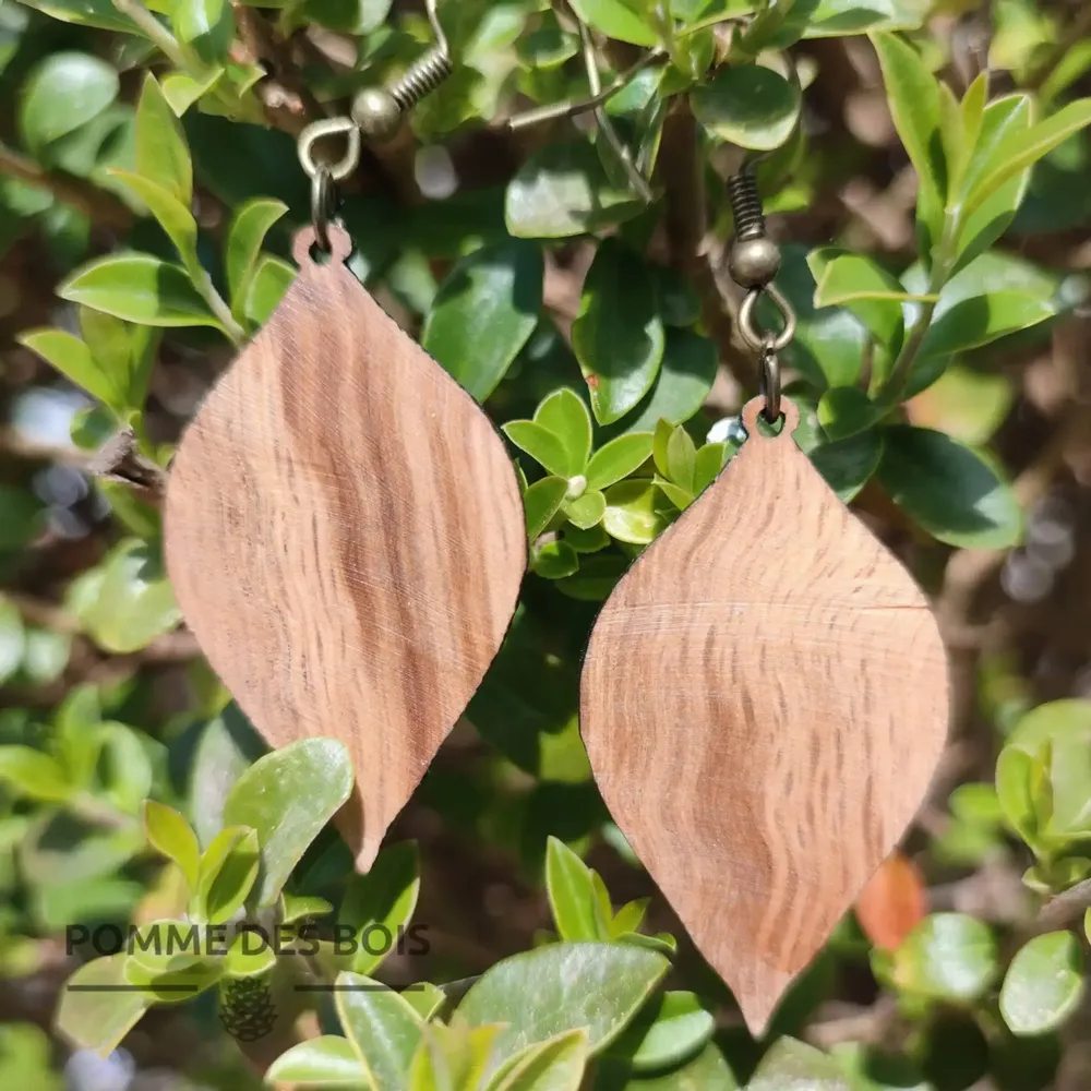 Bijoux - Boucles d'oreilles - Gouttes d'eau - POMME DES BOIS