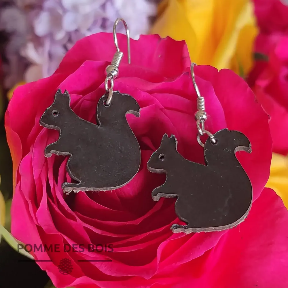 Bijoux - Boucles d'oreilles - Ecureuil - POMME DES BOIS